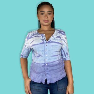 Tie- Dye Button Up Cardigan